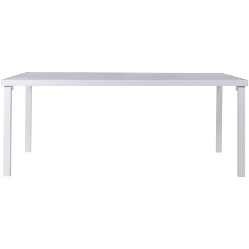 Mod Furniture - Greyson 7pc Dining Set: 6 Cushioned Aluminum Chairs and 70"x40" Slat Table - Grey/White-United Backyard