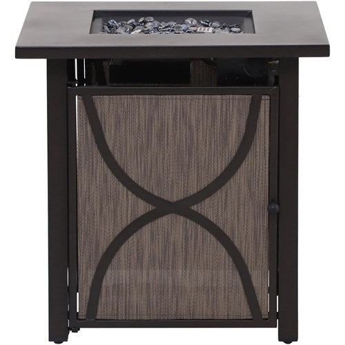 Mod Furniture - Heatside Steel Sling Gas Fire Pit with Lava Rocks - Tan/Bronze-United Backyard