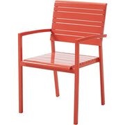 Mod Furniture - Luna 5pc: 4 Slat Dining Chairs, 41" Slat Table - Coral-United Backyard