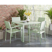 Mod Furniture - Luna 5pc: 4 Slat Dining Chairs, 41" Slat Table - Mint-United Backyard
