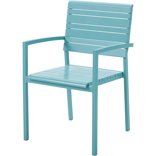 Mod Furniture - Luna 5pc: 4 Slat Dining Chairs, 41" Slat Table - Teal-United Backyard