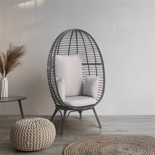 Mod Furniture - Poppy Stationary Egg Chair - Grey/Grey-United Backyard