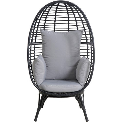 Mod Furniture - Poppy Stationary Egg Chair - Grey/Grey-United Backyard