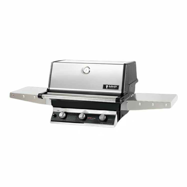 Modern Home Products - Hybrid Gas Grill Head with 2 Stainless Steel Side Shelf-United Backyard