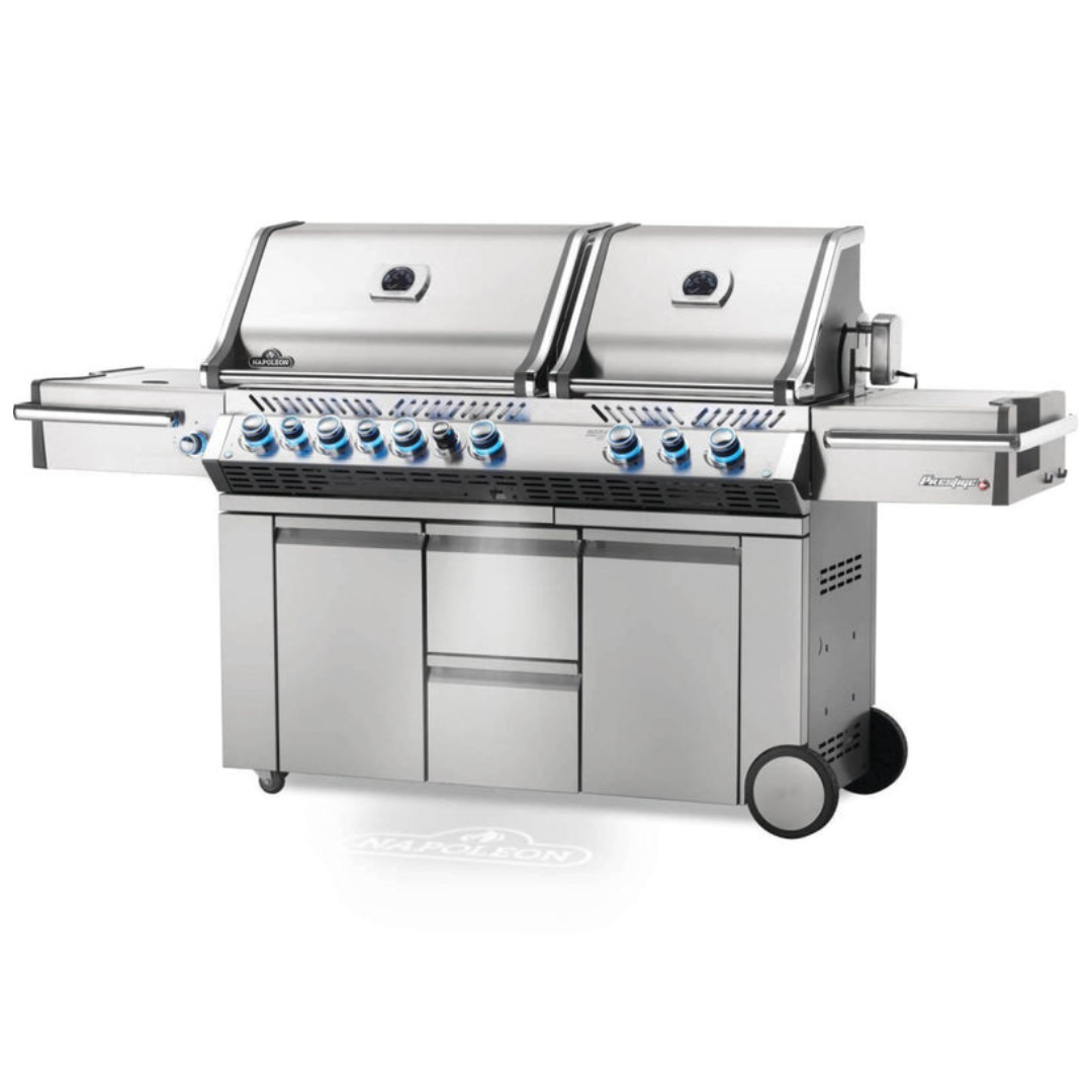 Napoleon BBQ - Prestige PRO™ 825 RSBI Gas Grill with Power Side Burner, Infrared Rear & Bottom Burners - Natural Gas-United Backyard