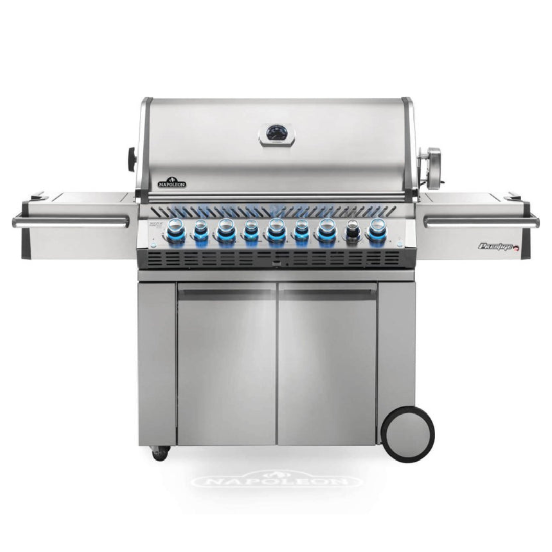 Napoleon BBQ - Prestige PRO™ 825 RSBI Gas Grill with Power Side Burner, Infrared Rear & Bottom Burners - Natural Gas-United Backyard