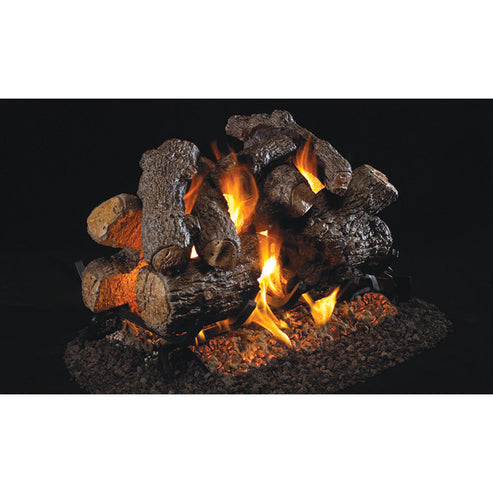 Real Fyre - Charred Series 42" Charred Royal English Oak See-Thru Vented Gas Logs-United Backyard