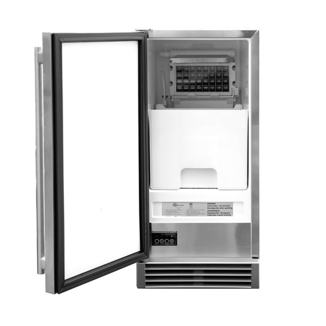 Summerset - 15" UL Outdoor Rated Ice Maker w/Stainless Door - 50 lb. Capacity-United Backyard