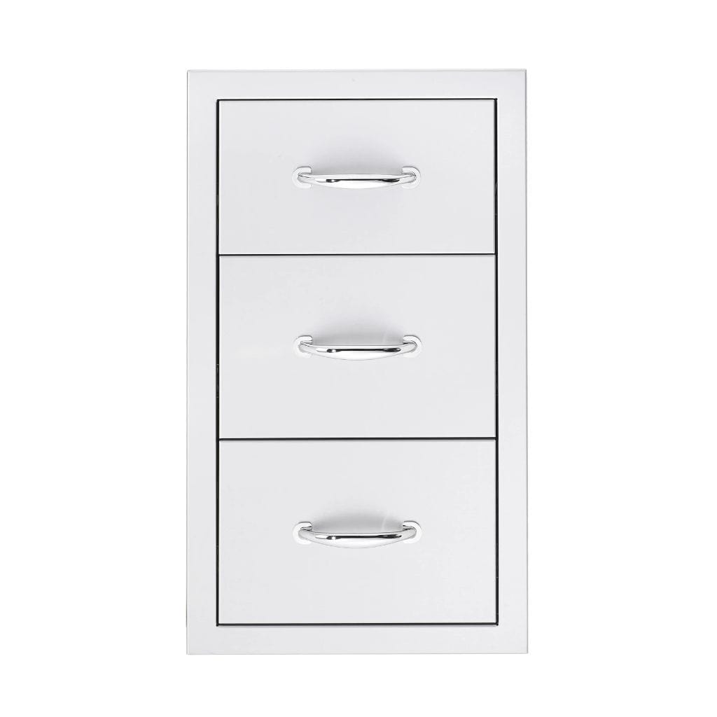 Summerset - 17" Stainless Steel Flush Mount Single/Double/Triple Access Drawer-United Backyard