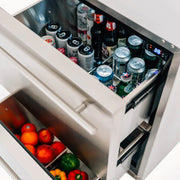 Summerset - 24" 5.01C Deluxe Outdoor Rated 2-Drawer Refridgerator-United Backyard