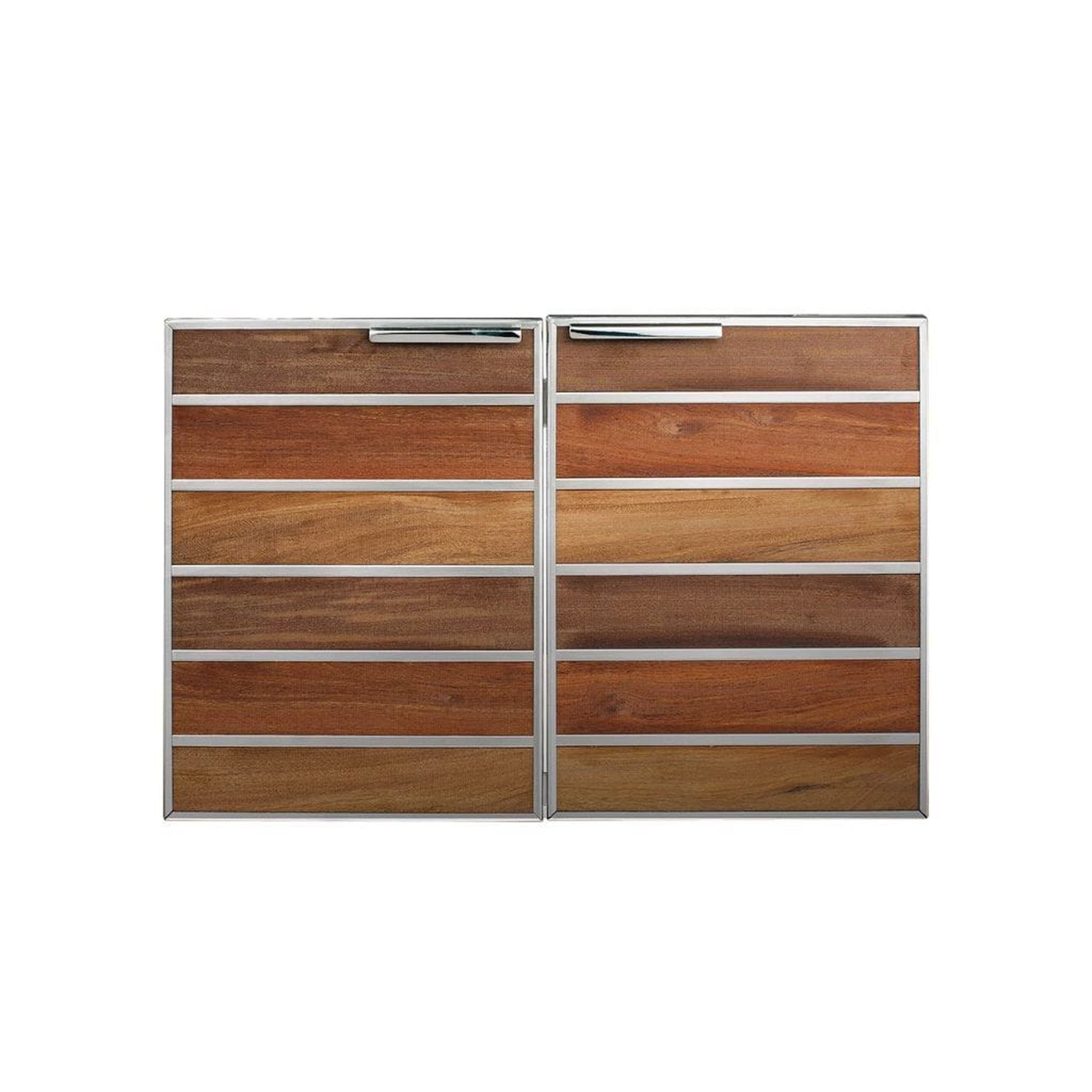 Summerset - Madera 30" Stainless Steel & Wood Double Access Door-United Backyard