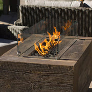 The Outdoor Plus - 14" x 94" X 8" Rectangular Glass Wind Guard ¼" - Tempered Glass with Polished Edges-United Backyard