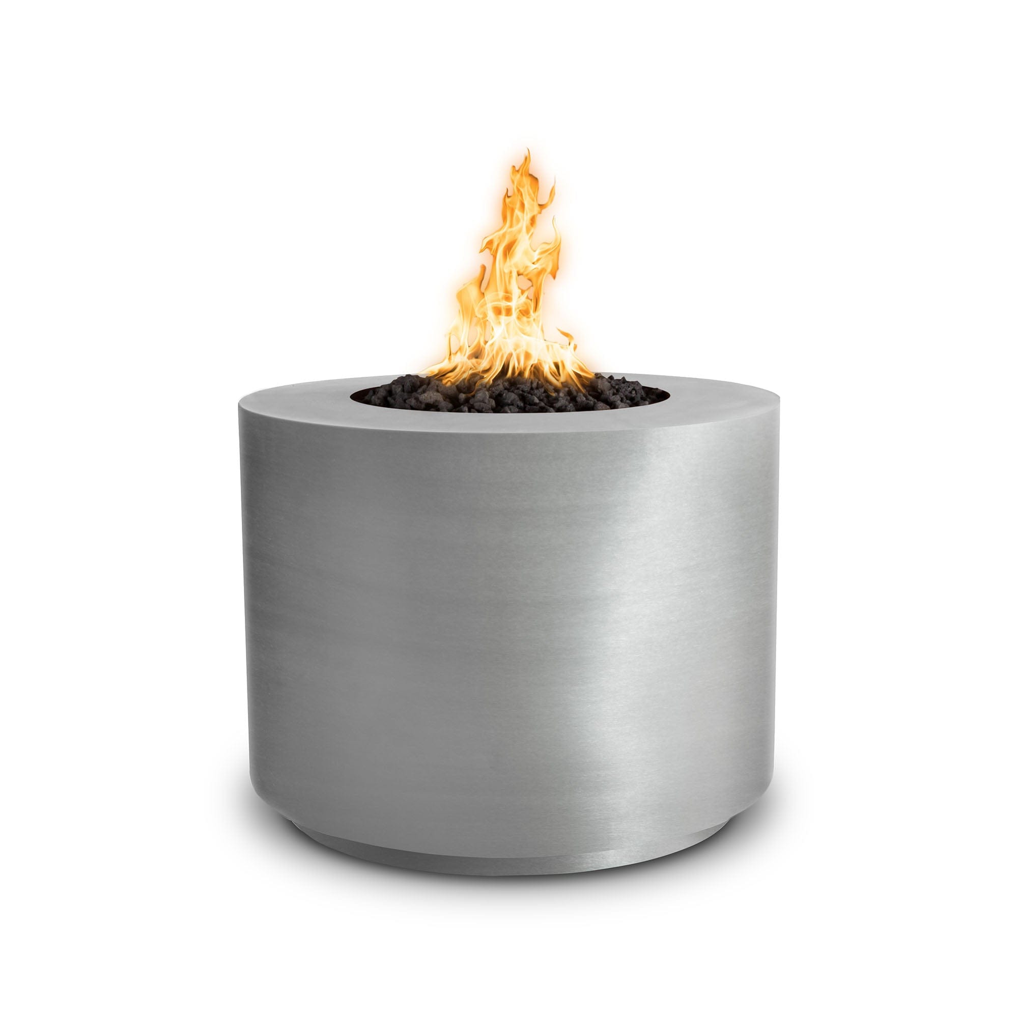 The Outdoor Plus - 30" Beverly Copper & Corten Steel & Stainless Steel Round Fire Pit - Liquid Propane-United Backyard