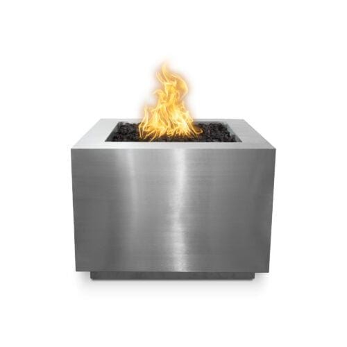 The Outdoor Plus - 30" Forma Copper & Corten Steel & Stainless Steel Square Fire Pit-United Backyard