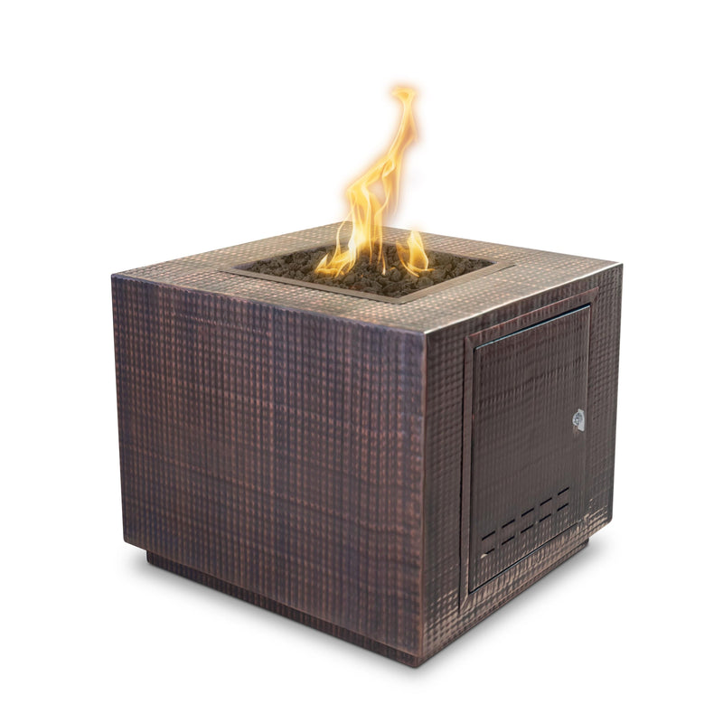 The Outdoor Plus - 30" Forma Copper & Corten Steel & Stainless Steel Square Fire Pit-United Backyard