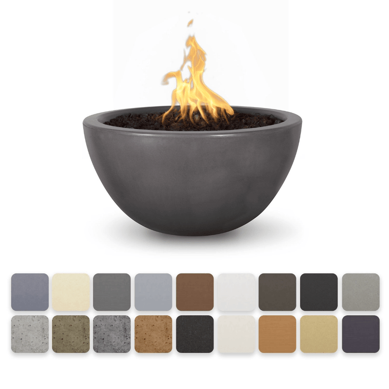 The Outdoor Plus - 30" Luna GFRC Concrete Round Fire Bowl-United Backyard