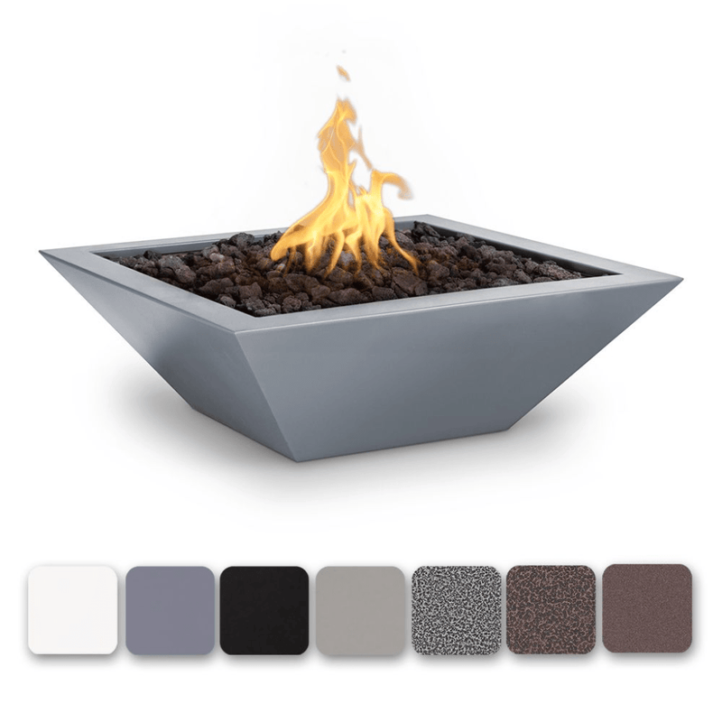 The Outdoor Plus - 30" Maya Powder Coated Steel Square Fire Bowl-United Backyard