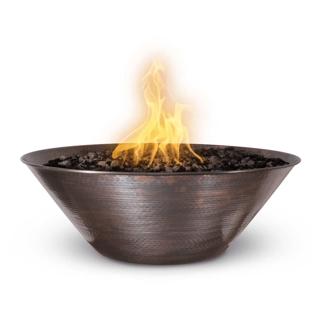 The Outdoor Plus - 31" Remi Hammered Copper Round Fire Bowl-United Backyard