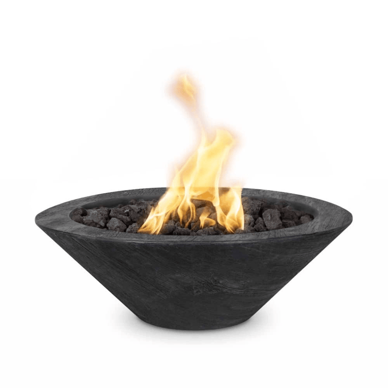 The Outdoor Plus - 32" Cazo GFRC Wood Grain Concrete Round Fire Bowl-United Backyard