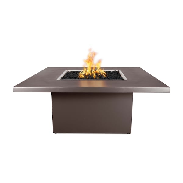 The Outdoor Plus - 36" Square Bella Fire Table - Powder Coated Metal - Match Lit - Liquid Propane - Java-United Backyard