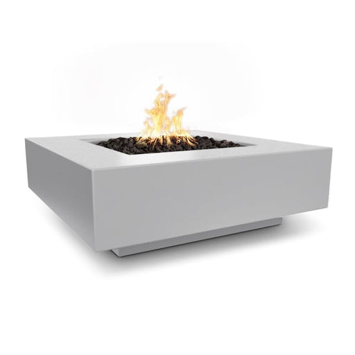 The Outdoor Plus - 36" Square Cabo Fire Pit, GFRC Concrete, Low Voltage Electronic Ignition, Natural Gas - Natural Gray-United Backyard