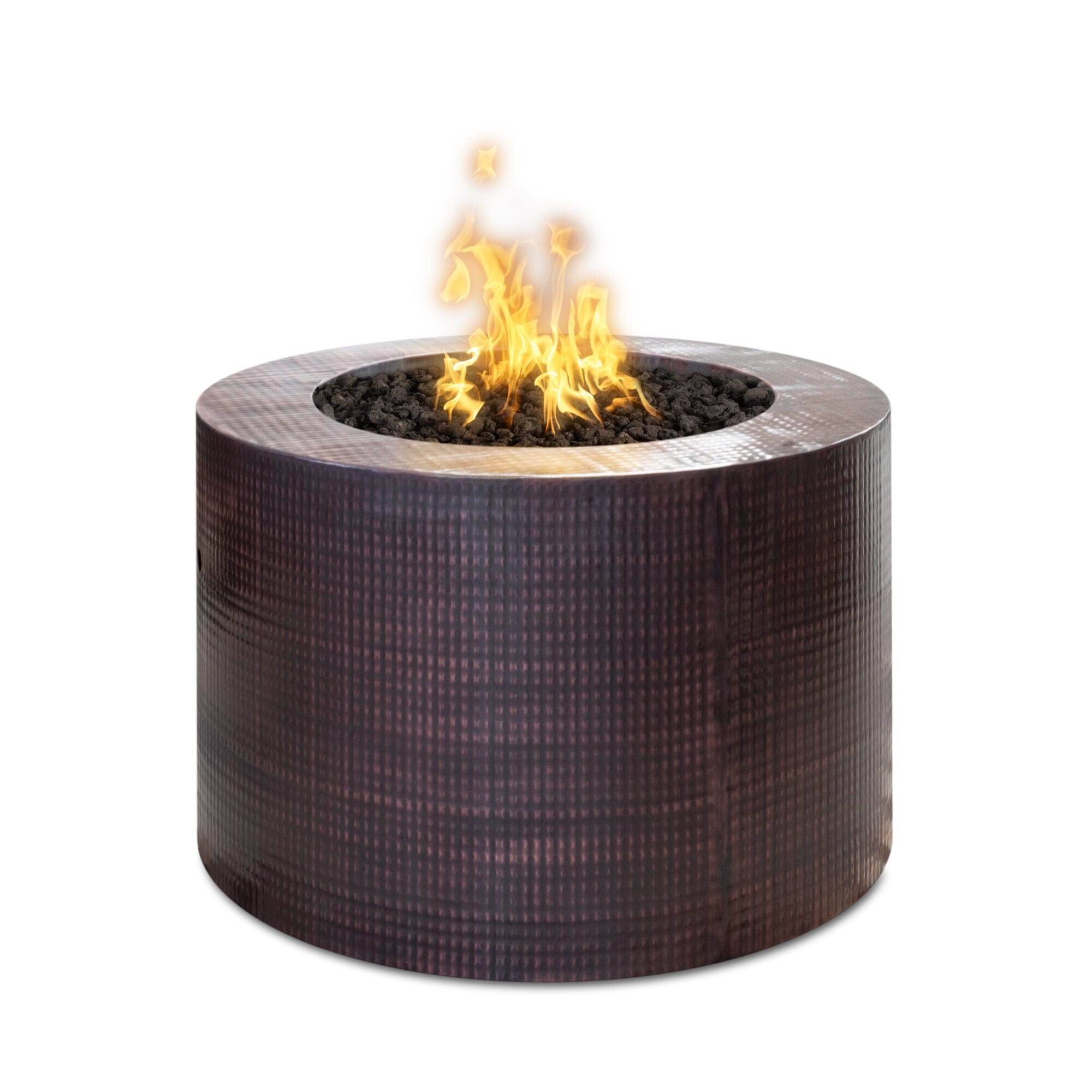 The Outdoor Plus - 42" Beverly Copper & Corten Steel & Stainless Steel Round Fire Pit - Liquid Propane-United Backyard