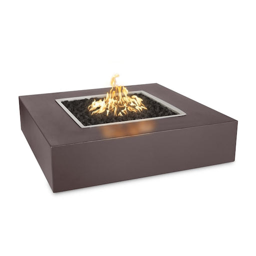 The Outdoor Plus - 42" Square Quad Fire Pit - Powder Coated Metal - Natural Gas - Java-United Backyard