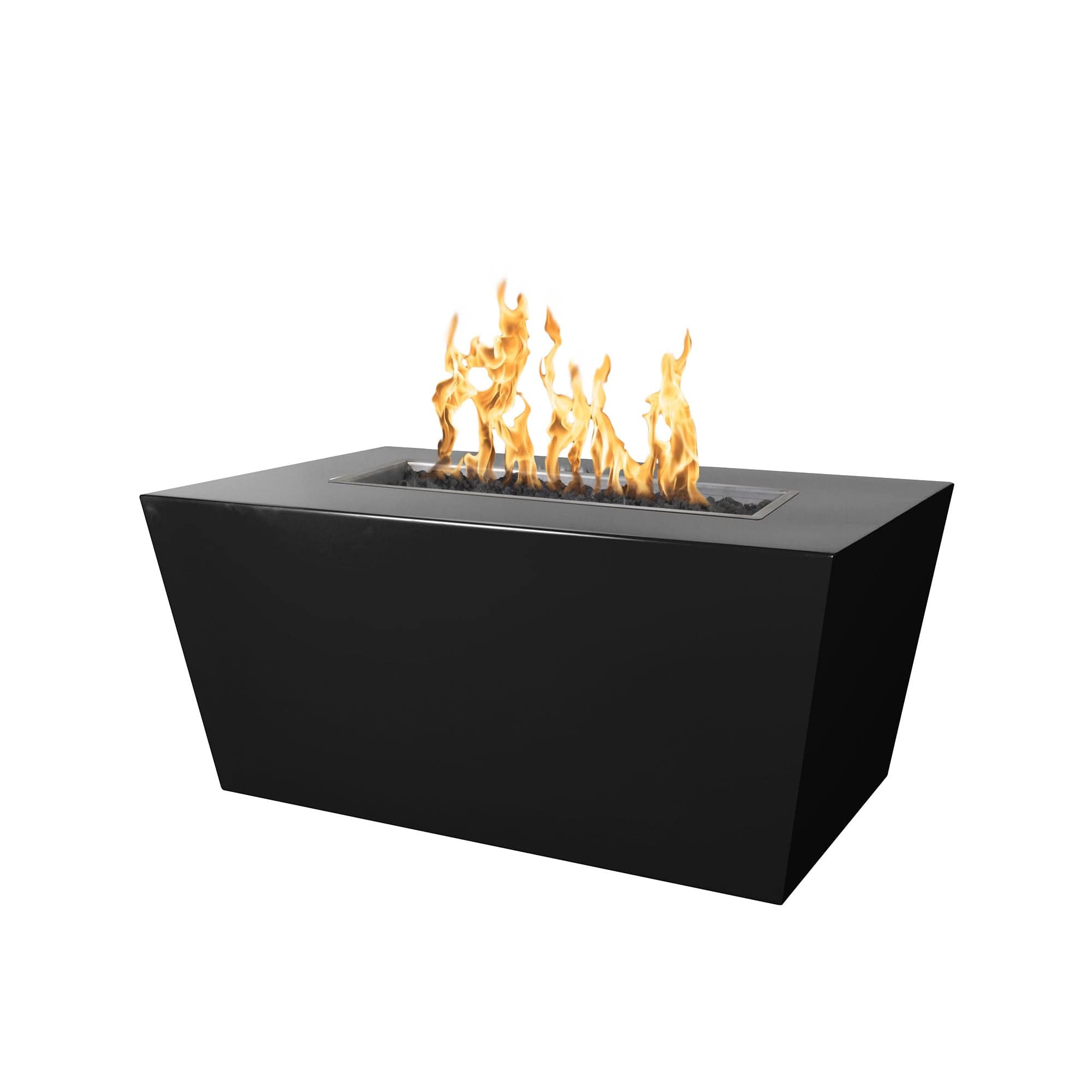 The Outdoor Plus - 48" Mesa Powder Coated Steel Rectangle Fire Pit Table-United Backyard