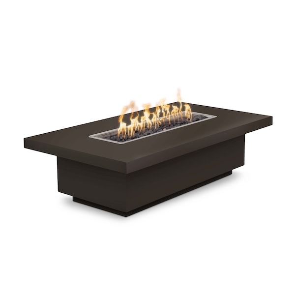 The Outdoor Plus - 48" Rectangular Fremont Fire Table - Powder Coated Metal - Match Lit - Liquid Propane - Java-United Backyard