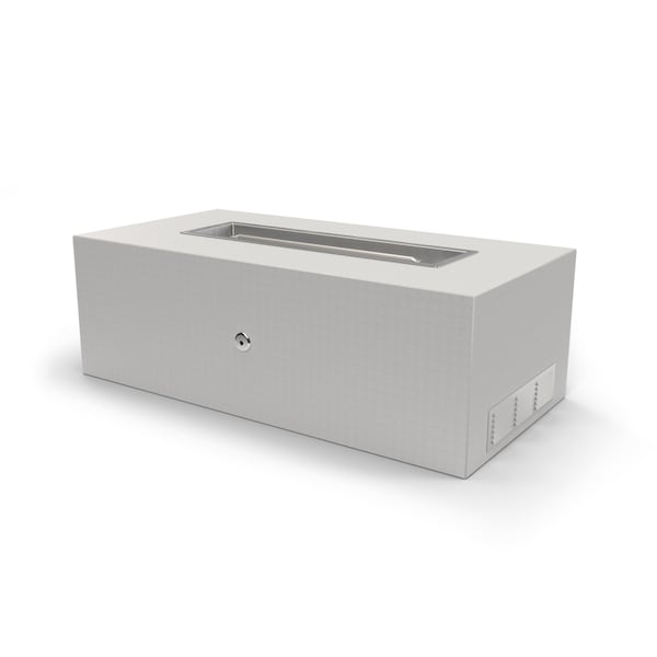 The Outdoor Plus - 48" Rectangular Regal Fire Pit, Hardieboard & Steel Frame, Plug & Play Electronic Ignition - Natural Gas-United Backyard