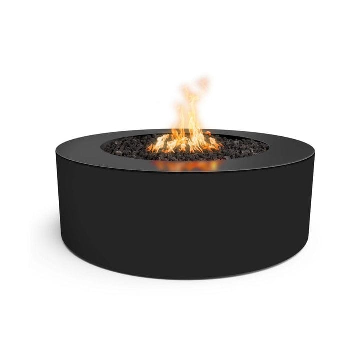 The Outdoor Plus - 48" Unity Powder Coated Steel Round Fire Pit - 24" Tall - Liquid Propane - Black-United Backyard