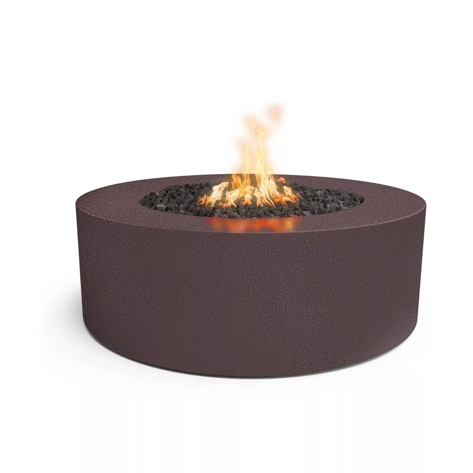 The Outdoor Plus - 48" Unity Powder Coated Steel Round Fire Pit - 24" Tall - Liquid Propane - Copper Vein-United Backyard