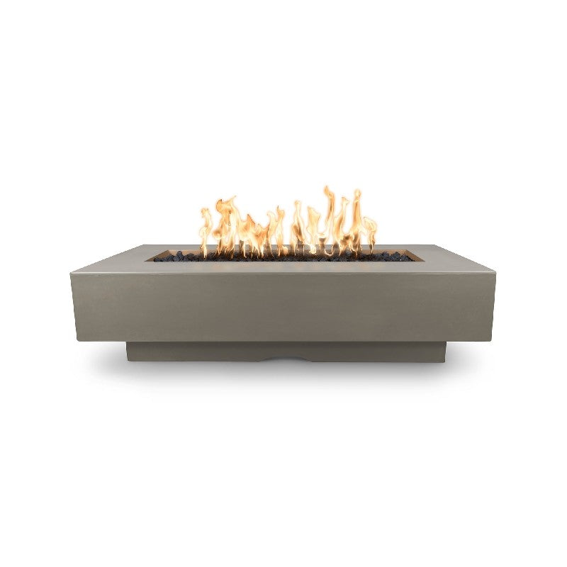 The Outdoor Plus - 60" Del Mar GFRC Concrete Rectangle Fire Pit Table, Natural Gas - Ash-United Backyard