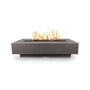 The Outdoor Plus - 60" Del Mar GFRC Concrete Rectangle Fire Pit Table, Natural Gas - Natural Gray-United Backyard