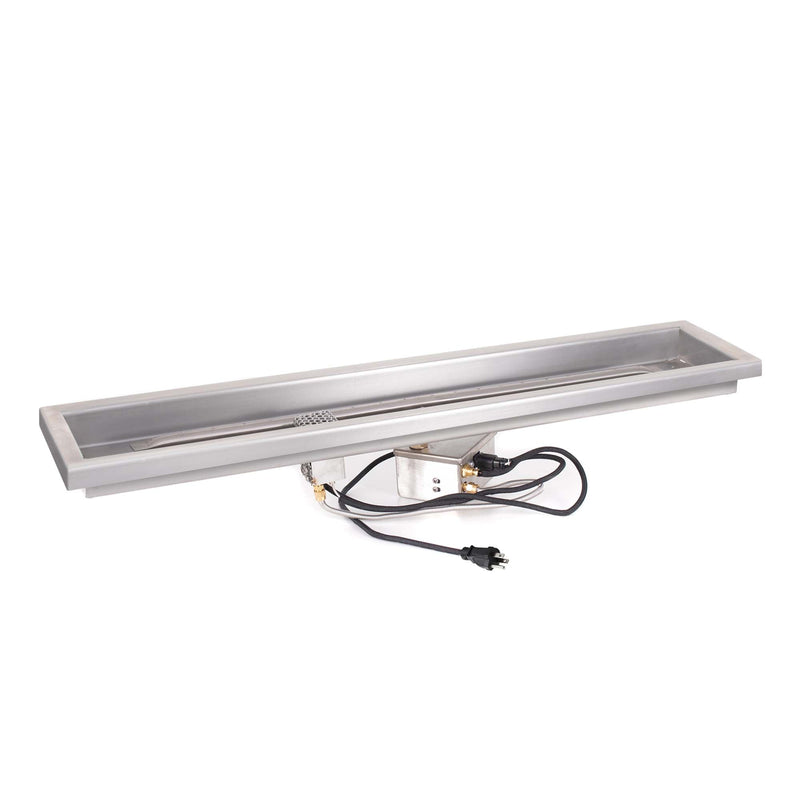 The Outdoor Plus - 60" Raised Lip Rectangular Drop In Pan & Linear SS Burner-United Backyard