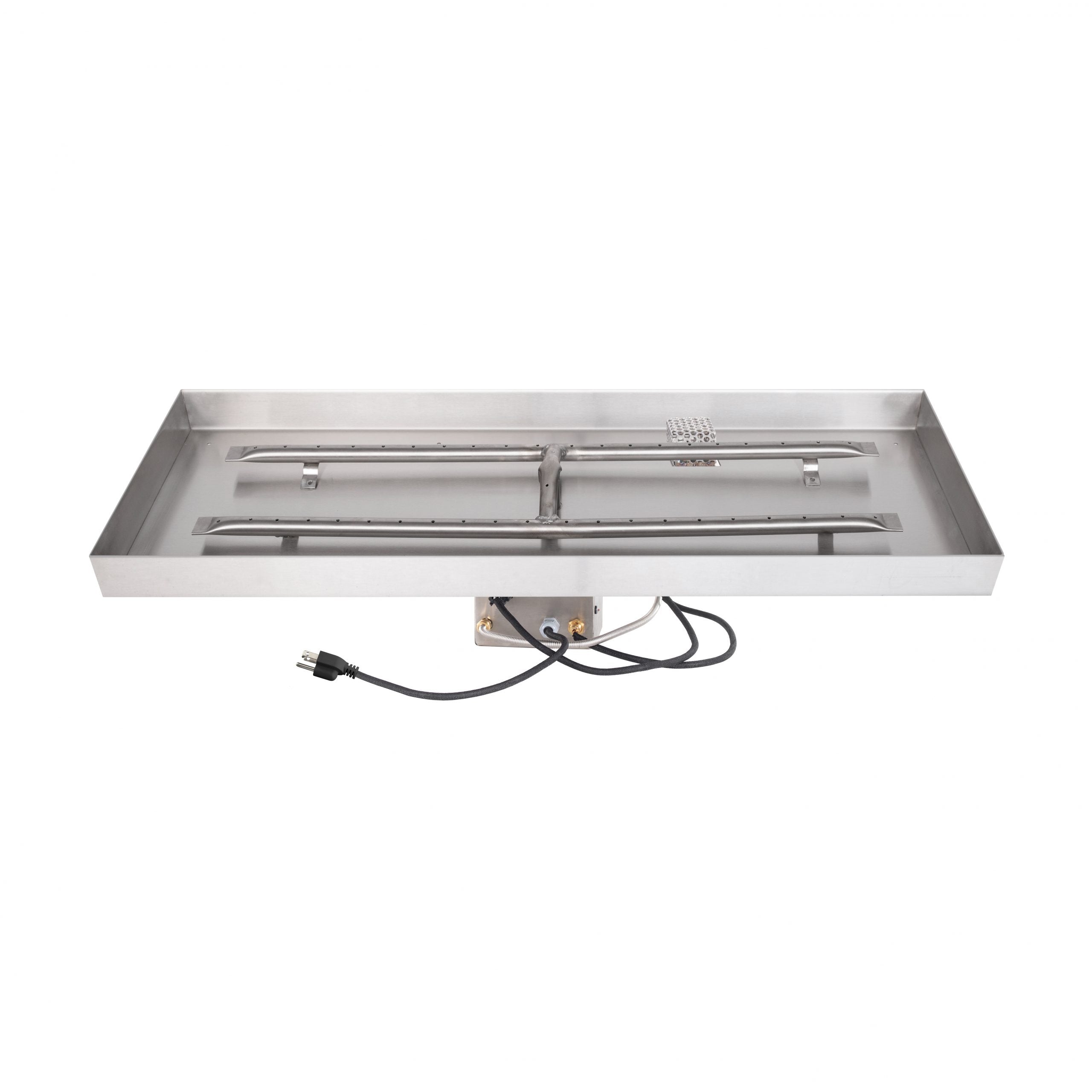 The Outdoor Plus - 72" x 12" Rectangular Lipless Drop in Pan Stainless Steel Linear Burner-United Backyard