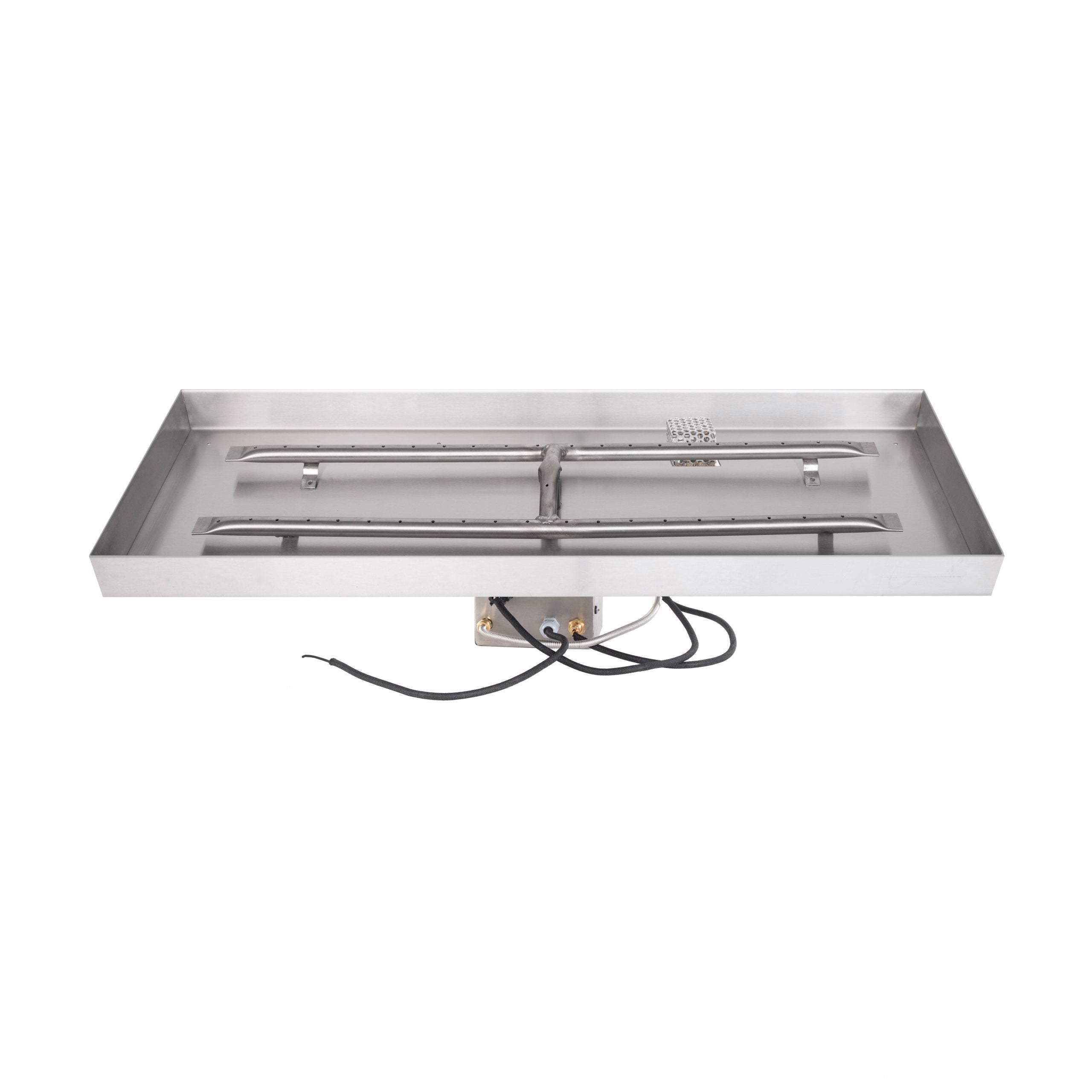 The Outdoor Plus - 72" x 12" Rectangular Lipless Drop in Pan Stainless Steel Linear Burner-United Backyard