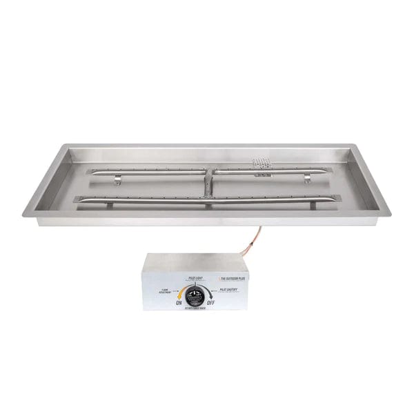 The Outdoor Plus - 84" Rectangular Stainless Steel Drop-In Pan and 72 Inch H-Burner-United Backyard