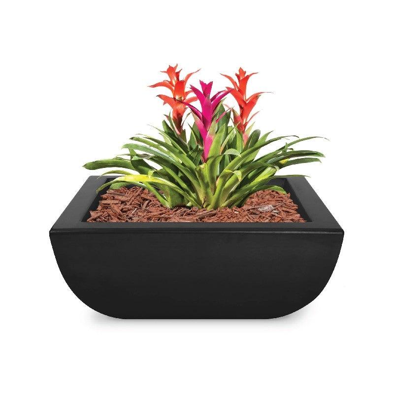 The Outdoor Plus - Avalon 24 Inch Concrete Planter Bowl, Black OPT-AVLPO24-BLK)-United Backyard