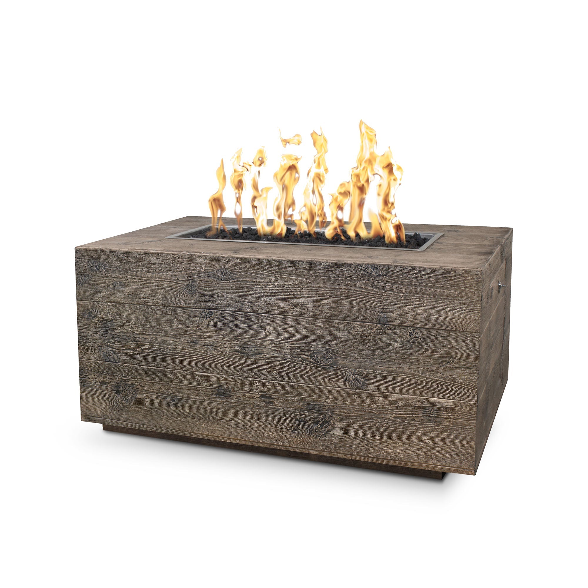 The Outdoor Plus - Catalina 72" Wood Grain Match Lit Fire Pit, Natural Gas - Oak-United Backyard