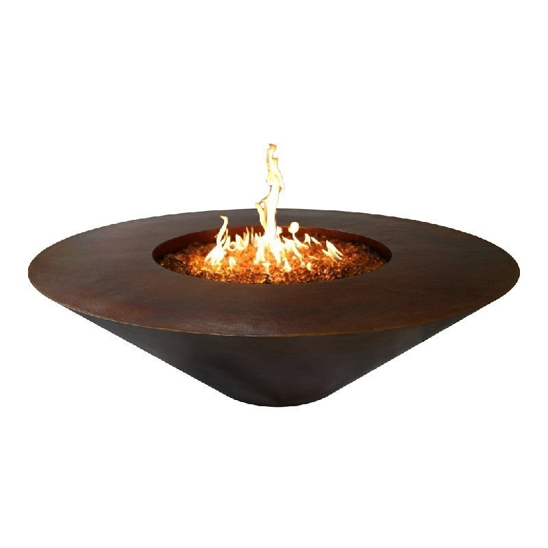 The Outdoor Plus - Cazo 48 Inch Copper Match Lit Fire Pit - Wide Ledge, Natural Gas-United Backyard