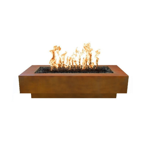 The Outdoor Plus - Coronado 72 Inch Corten Steel Flame Sense Fire Pit, Natural Gas-United Backyard