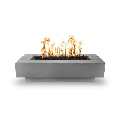 The Outdoor Plus - Coronado 96 Inch Stainless Steel Electronic Fire Pit, Natural Gas-United Backyard