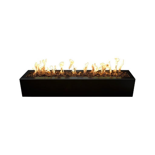 The Outdoor Plus - Eaves 72 Inch Powder Coat Steel Match Lit Fire Pit, Black, Natural Gas-United Backyard