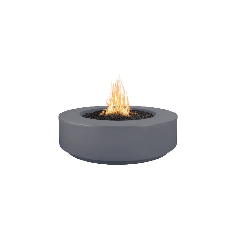 The Outdoor Plus - Florence 42 Inch Concrete Flame Sense Fire Table, Metallic Pearl, Natural Gas-United Backyard