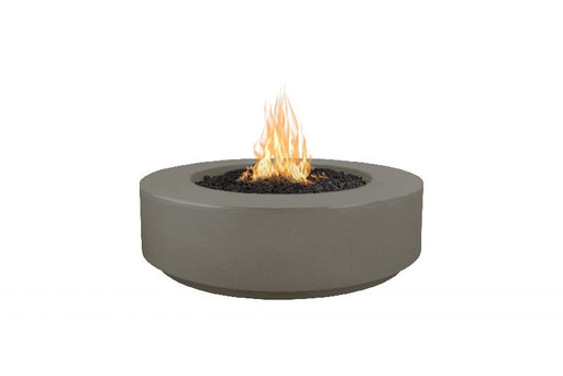 The Outdoor Plus - Florence 72 Inch Concrete Flame Sense Fire Pit, Limestone, Natural Gas-United Backyard