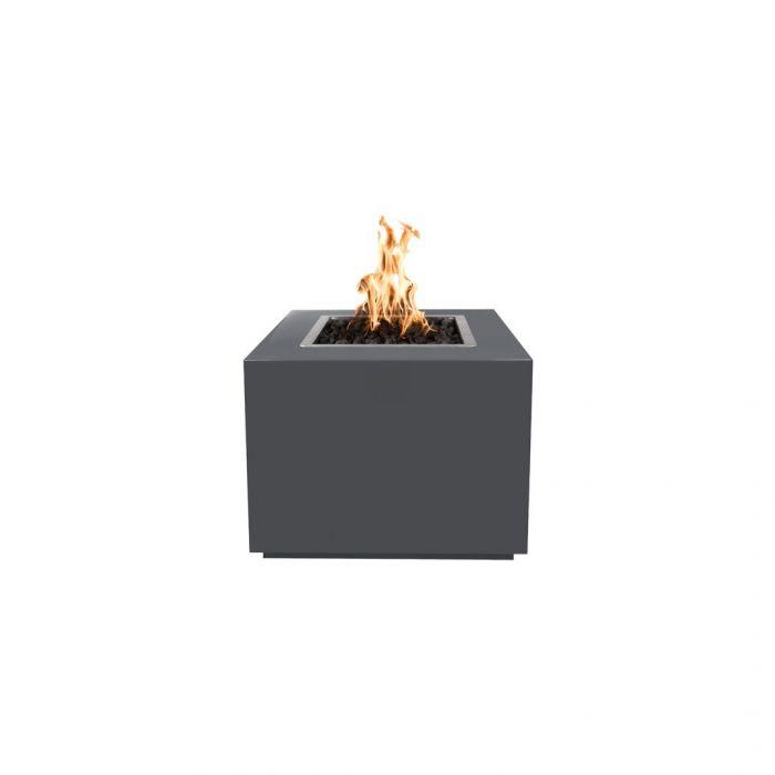 The Outdoor Plus - Forma 48 Inch Powder Coat Steel Electronic Fire Pit, White, Liquid Propane Gas-United Backyard