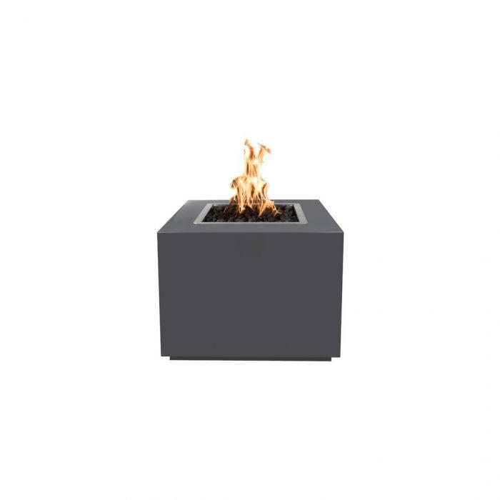 The Outdoor Plus - Forma 48 Inch Powder Coat Steel Electronic Fire Pit, White, Liquid Propane Gas-United Backyard
