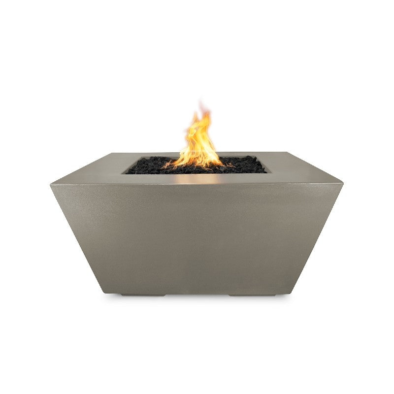 The Outdoor Plus - Redan 36 Inch Concrete Match Lit Fire Pit, Rustic Gray, Liquid Propane Gas-United Backyard