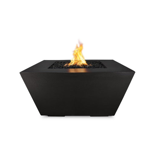 The Outdoor Plus - Redan 50 Inch Concrete Match Lit Fire Pit, Black, Natural Gas-United Backyard